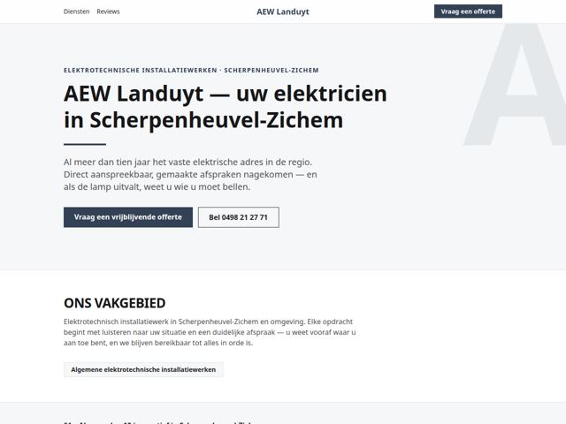 Voorbeeldsite van AEW Landuyt