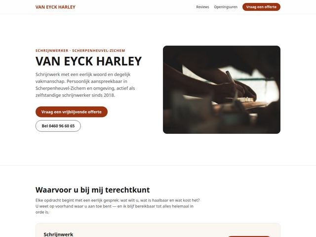 Voorbeeldsite van VAN EYCK HARLEY